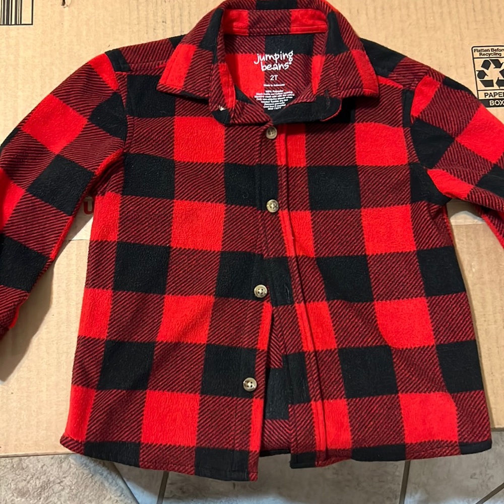 Boys checker pj top ❤️